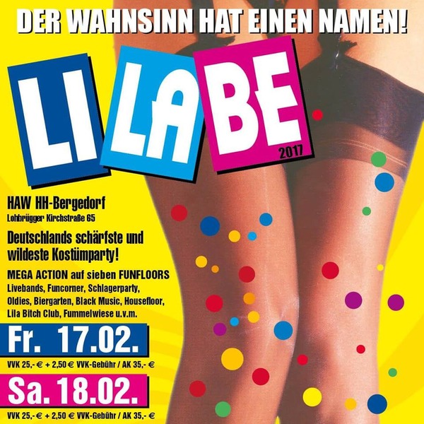 Party Flyer: Lilabe 2017 am 17.02.2017 in Hamburg