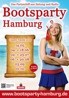 Bootsparty Hamburg - das Partyschiff auf der Elbe am Samstag, 03.09.2016